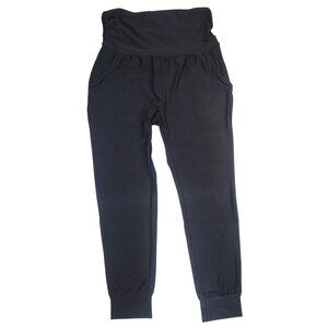 Womens Leggings Black High Waisted Loose Fit  With Pockets Medium New in Bag